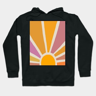 Abstract sun full of color, Colorful art print Hoodie